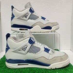 Nike Air Jordan 4 Retro Sz 9.5 Military Industrial Blue 2023 FV5029-141 Shoes